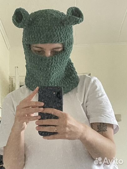 Вязаная балаклва шрек у2k