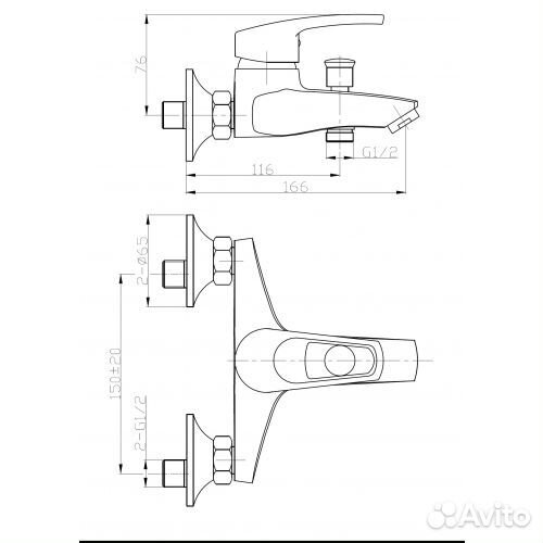 Смеситель для ванны WeltWasser WW MX Isar 503 Хром