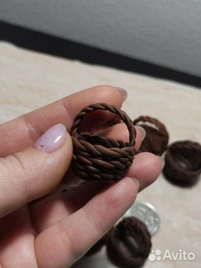 Корзинка, вёдра, миниатюра для ватной игрушки