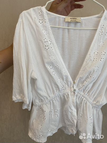 Блузка ришелье + топы