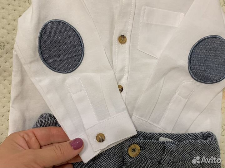 Рубашка на мальчика 68, брюки 74