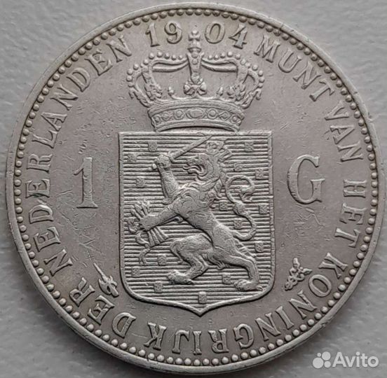 1 гульден 1904г