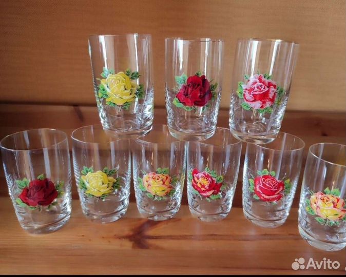 Стопки СССР с цветами