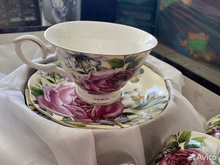 Сервиз чайный фарфор новый