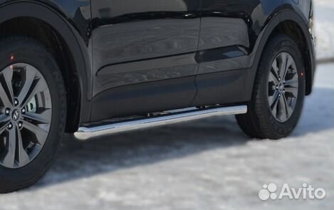 Защита порогов Hyundai Santa Fe 2009-2011