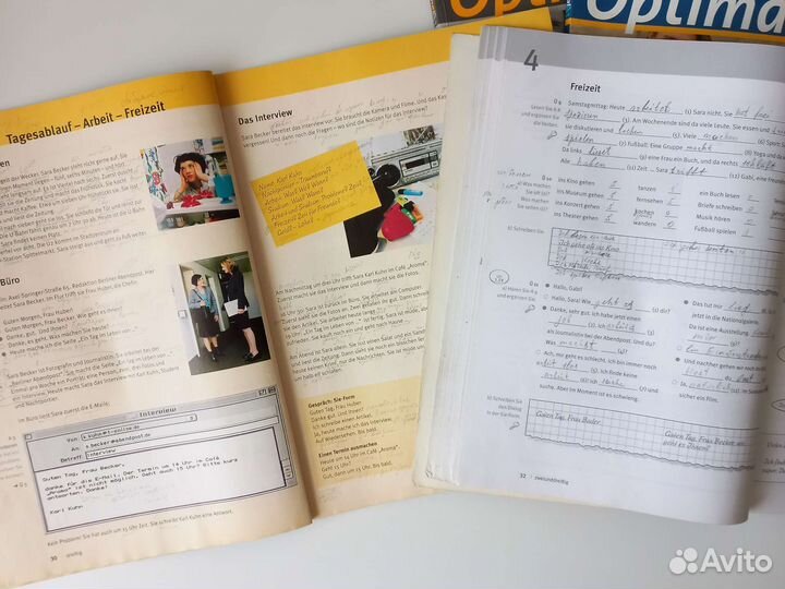 Учебник и тетрадь по немецкому Optimal