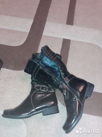 Сапоги лаковые, новые, р.41
