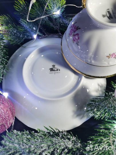 Чашка с блюдцем фарфор Thun. Чехия