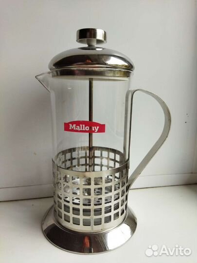 Чайник заварочный стеклянный пресс, 0,75л