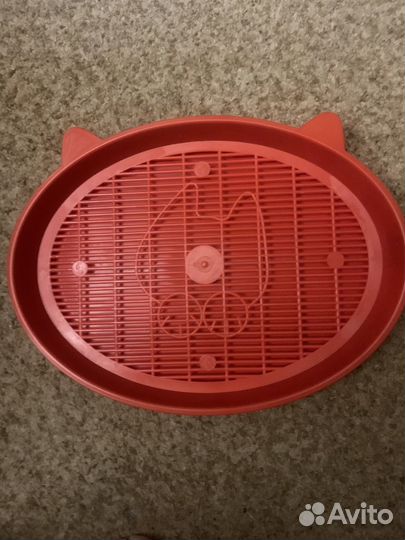 Лоток туалет с ушками с сеткой для котят и кошек