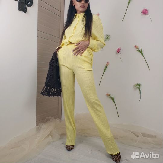 Жатые брюки fashion