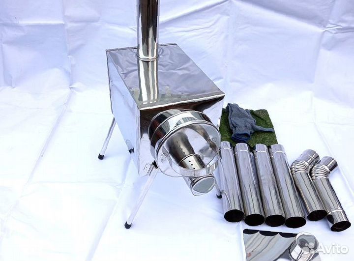 Печь для отопления палатки Малая на 15 л. без экра