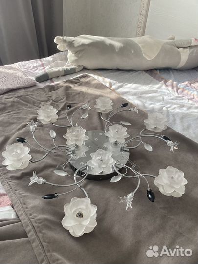 Люстра потолочная светодиодная с пультом бу