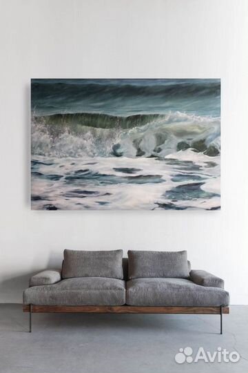 Картина маслом волны море