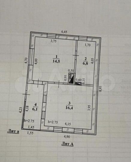 Дом 40 м² на участке 7,4 сот.