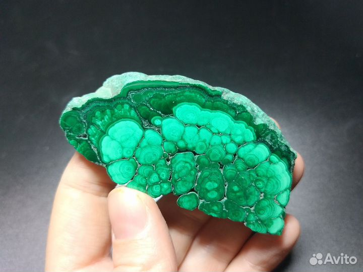 Малахит спил срез - Конго