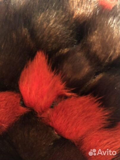 Шапка из вязаной норки