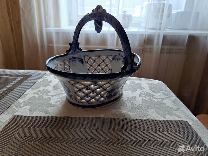 Ваза конфетница Гжель