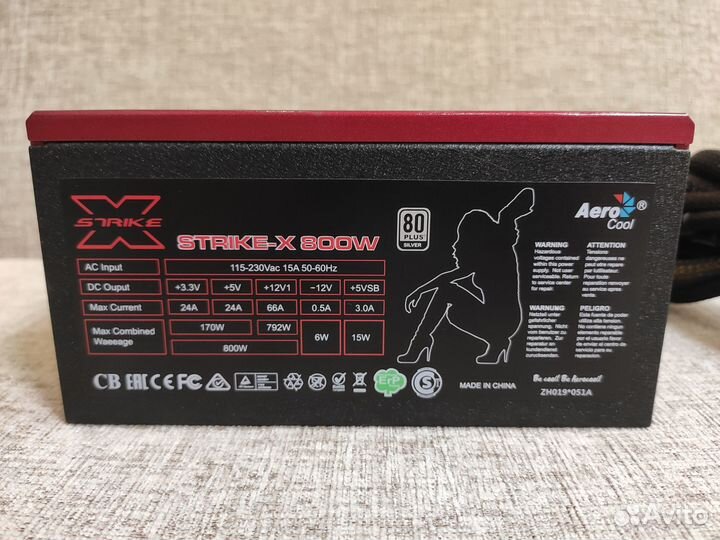 Блок питания AeroCool Strike-X 800W (800 Вт)