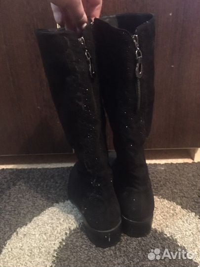 Сапоги женские зимние замшевые 43 размер
