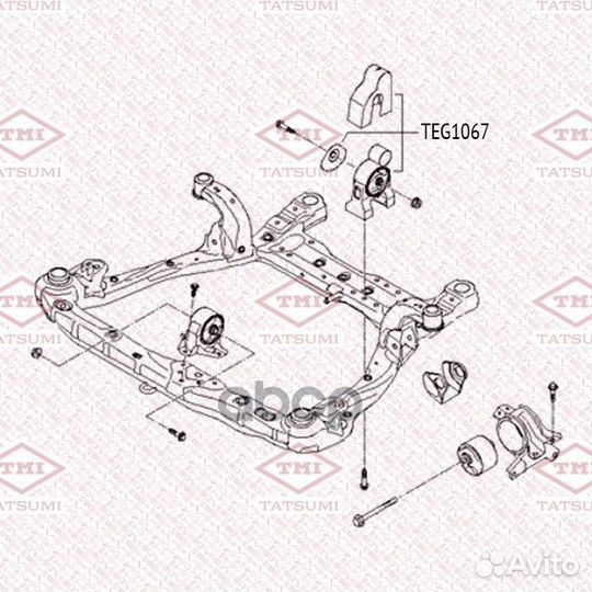 Опора двигателя hyundai sonata 05- TEG1067 tatsumi
