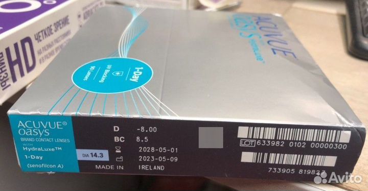 Однодневные линзы Acuvue 1-Day Oasys 90 штук
