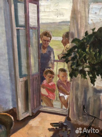 Картина х/масло соцреализм