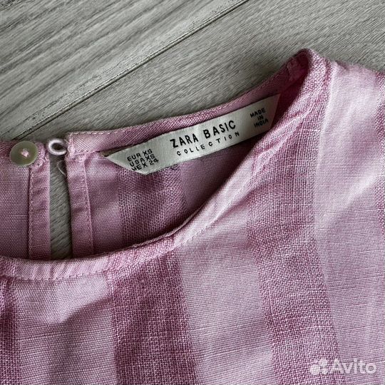 Льняная рубашка zara