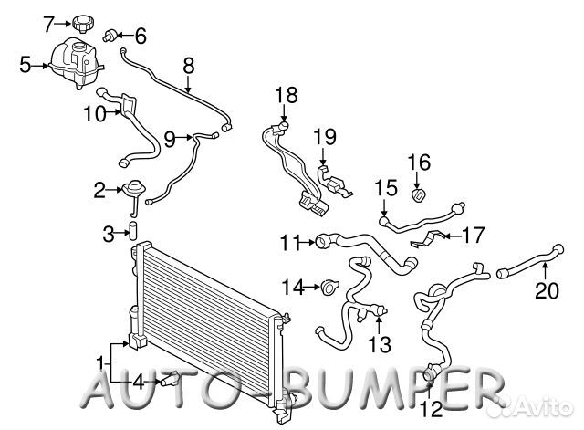 Volvo XC90 2015- Пароотводящий шланг расширительно