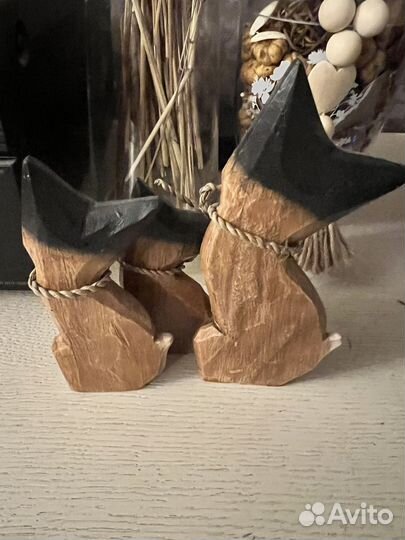 Статуэтки кошки дерево