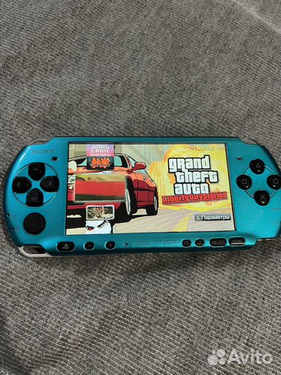 Sony PSP 3008 прошитая + 40 игр бирюзовая
