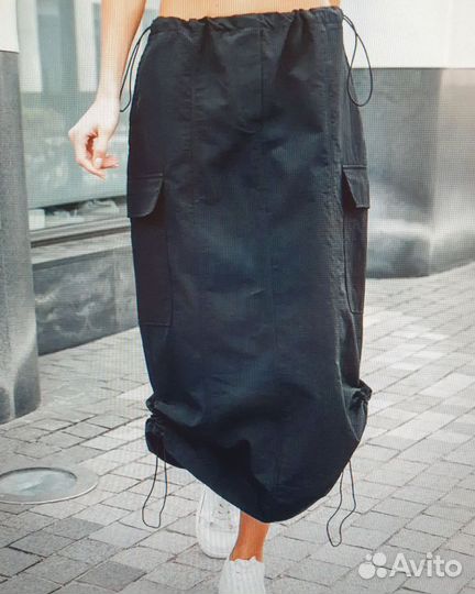 Юбка карго длинная