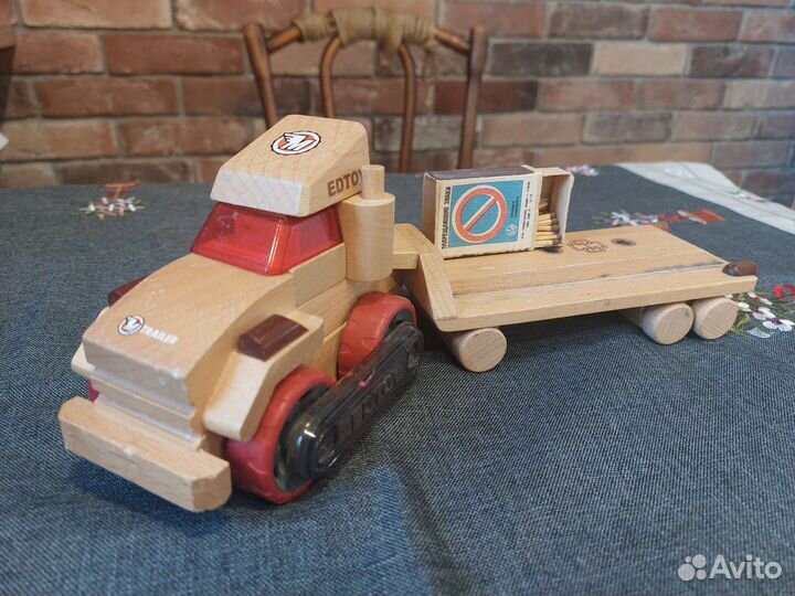 Магнитный деревянный конструктор edtoy трейлер