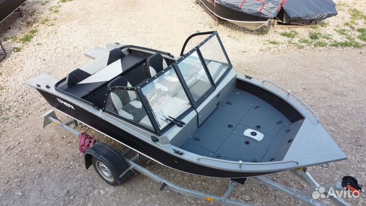 Алюминиевая моторная лодка Триера 420 New 2025