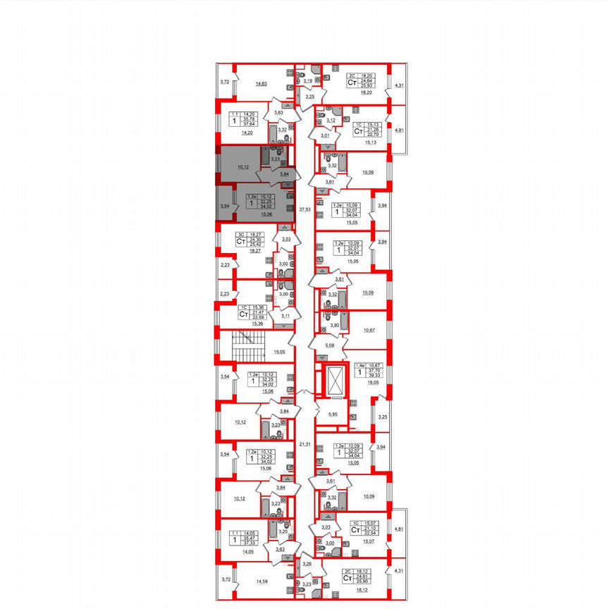 1-к. квартира, 32,3 м², 4/5 эт.