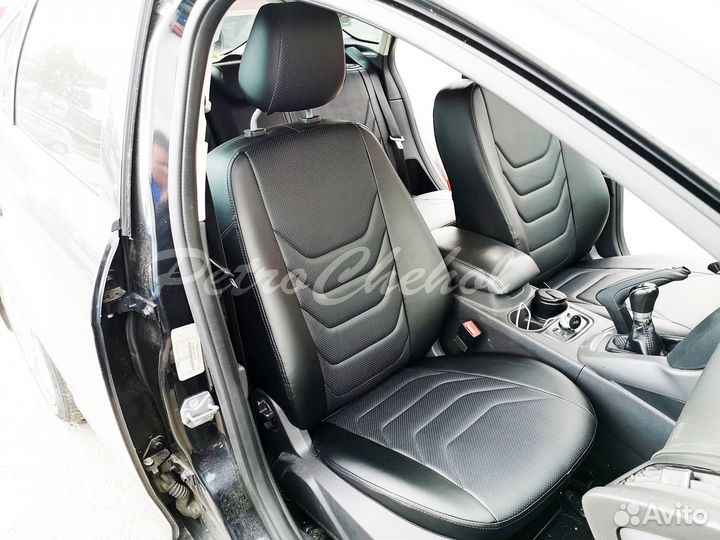 Чехлы на Форд Фокус 3 Ломаная линия с установкой