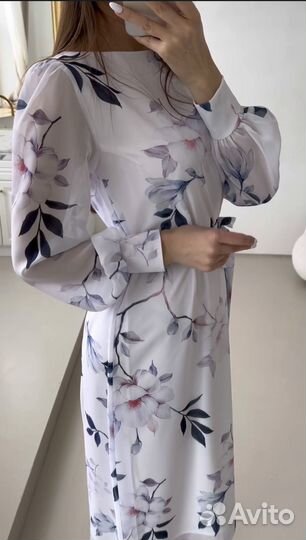 Платье женское шифоновое миди