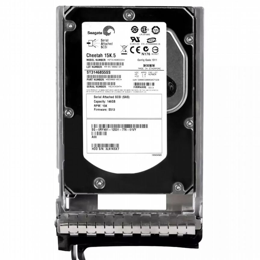 [0RY491] Жесткий Диск Dell Ry491 146gb Sas 3,5" Hdd