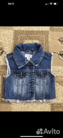 Жилетка джинсовая с лонгсливом