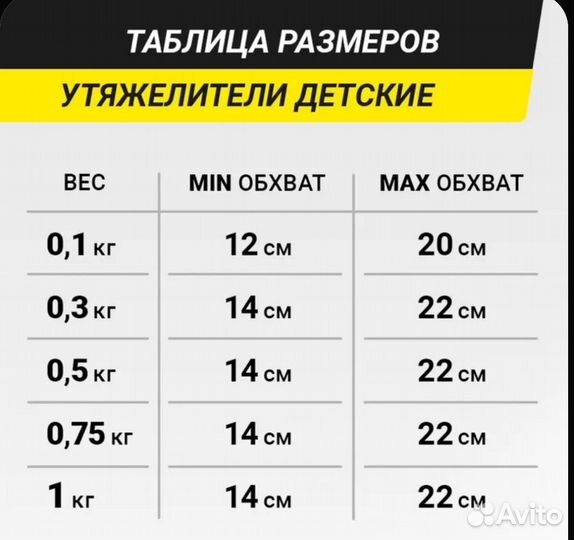 Утяжелители детские