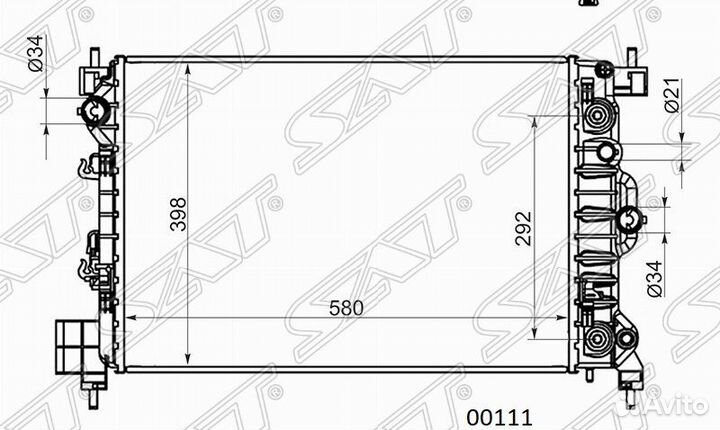 Радиатор охлаждения Шевроле Кобальт 2011