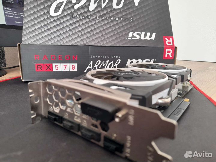 Видеокарта MSI AMD Radeon RX 570 8 gb armor OC