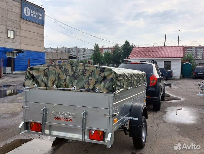 Прицеп 2.5х1.4 с высоким бортом и низким тентом
