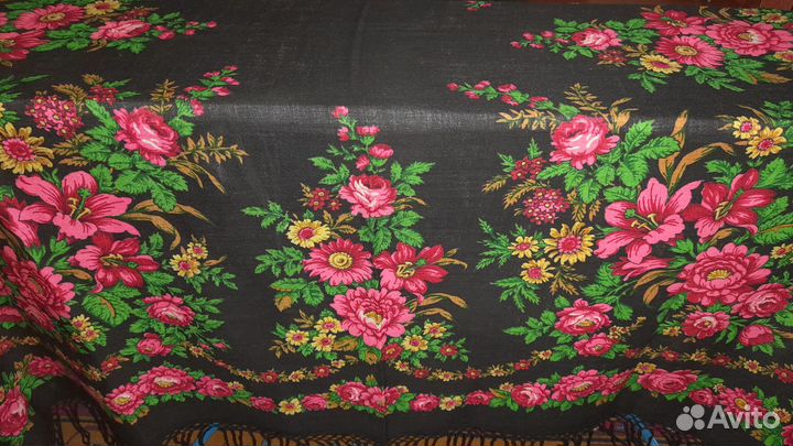 Большие шали платки павловопосадские - 2 шт