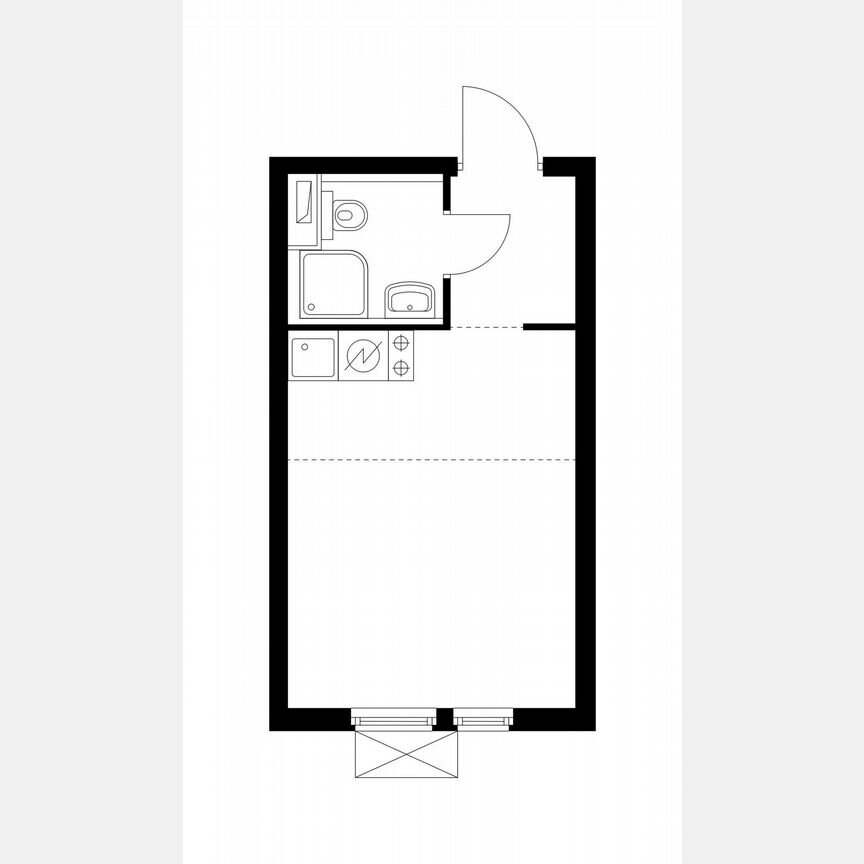 Квартира-студия, 19,9 м², 2/33 эт.