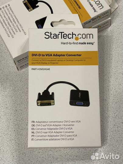 Переходник Startech DVI-D to VGA с доп. питанием