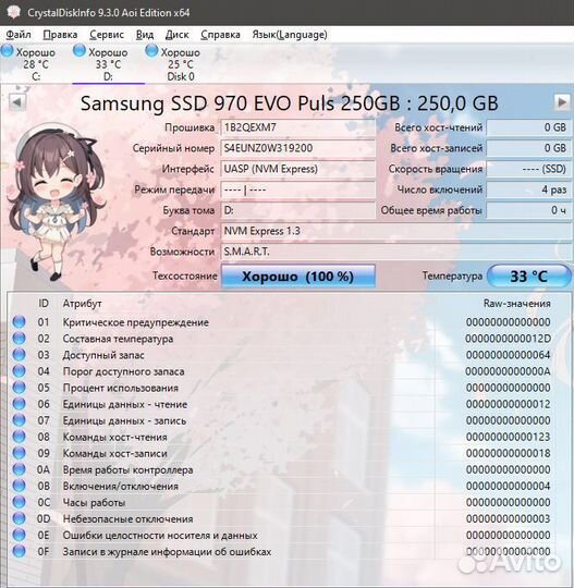 Ssd Samsung 970 evo plus 250gb m2