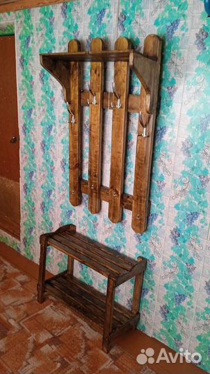 Вешалка в прихожую, подставка для обуви,скамейки