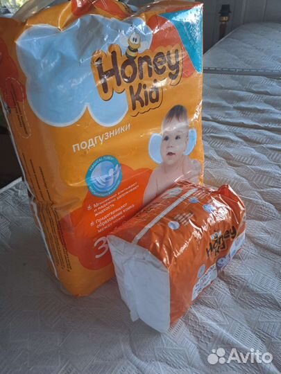 Подгузники для детей 82 шт Honey Kid размер 3 и 5