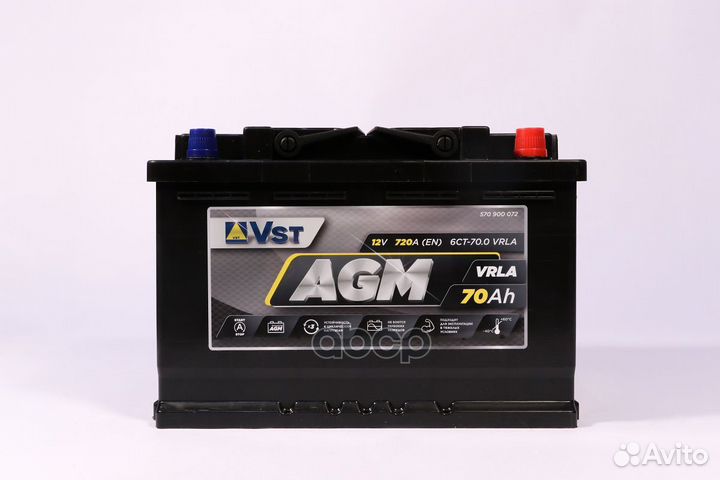 570900072 аккумуляторная батарея 6ст-70 AGM 70